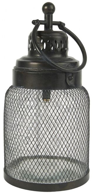 Hovedbilde Lykt med ledlys - svart stor | IB Laursen