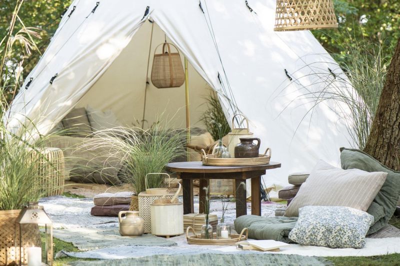 Putetrekk i bomull - Malva m/striper 50x70cm | Ib Laursen