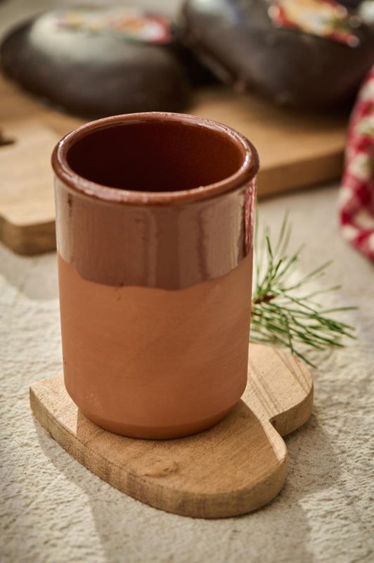 Glassunderlag i akasietre sett med 4